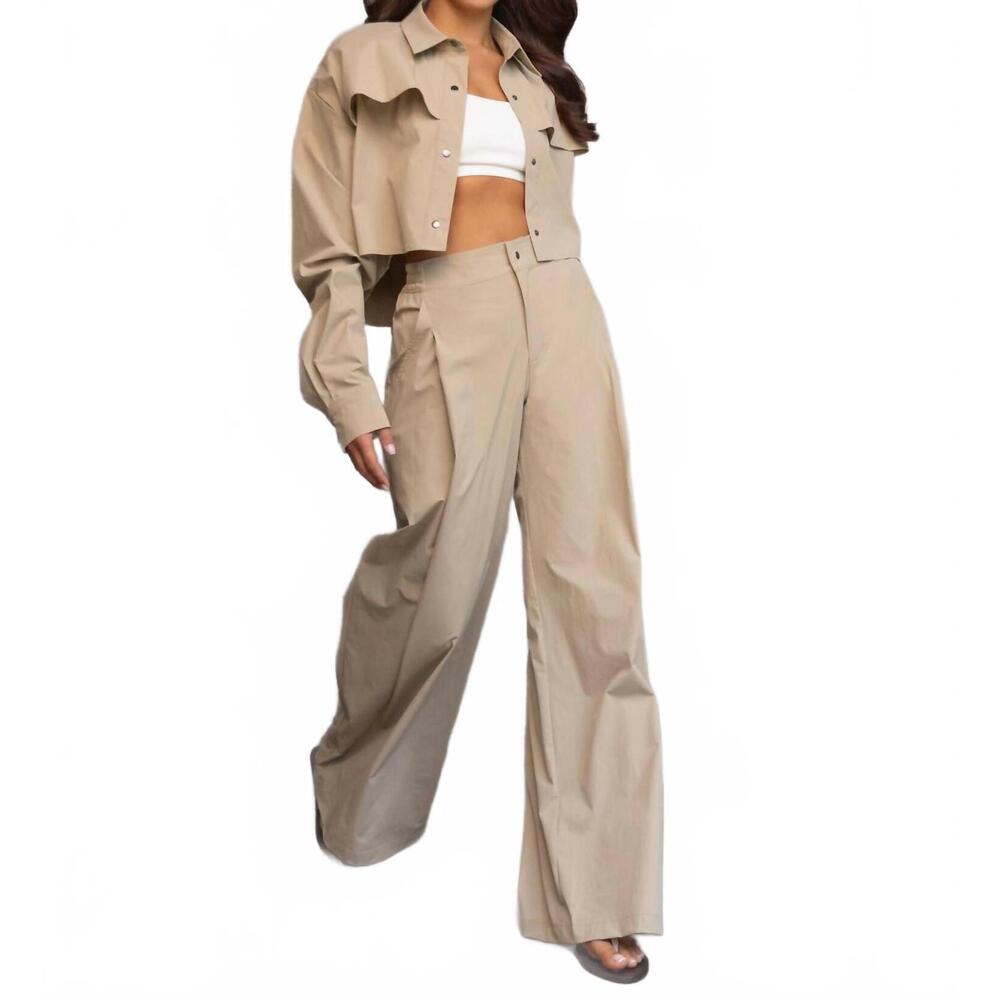 NEW HEROINE SPORT daja lightweight cropped jacket in khaki